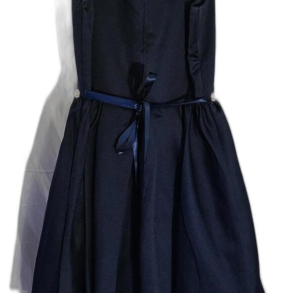 Elegant Navy Blue Holiday Dress size Girls 16 - Picture 5 of 7
